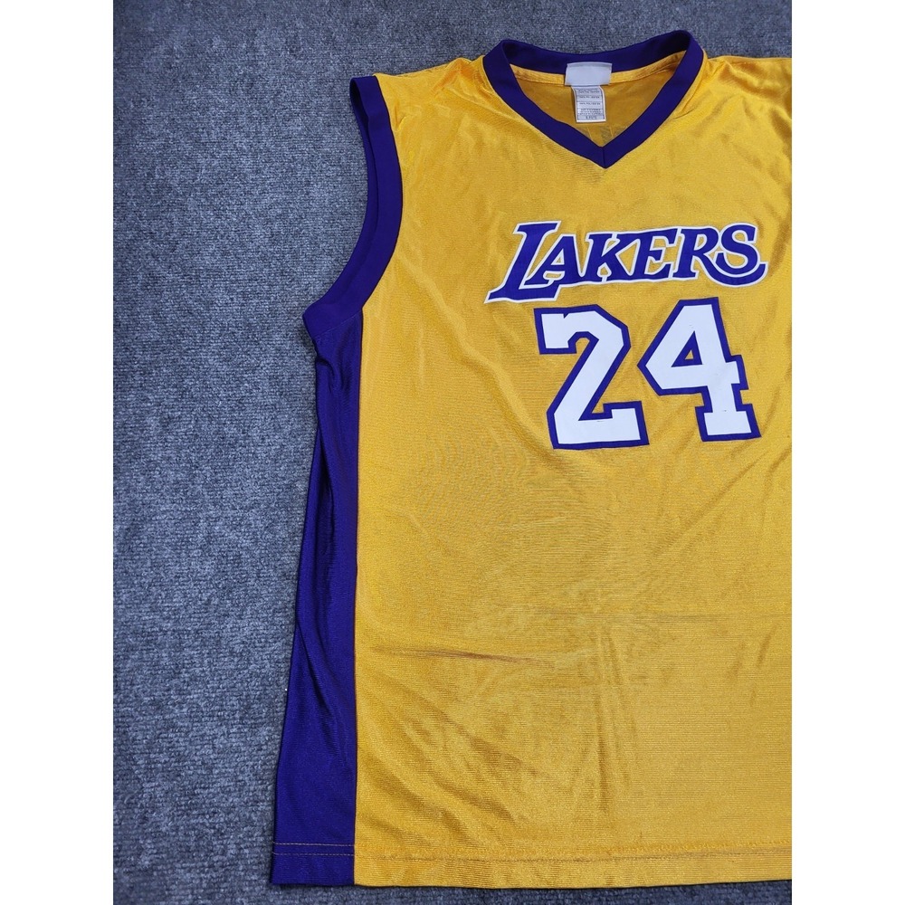 NBA Kobe Bryant #24 LA Lakers Jersey Gold Purple Men's XL 2-Sided Basketball - Picture 3 of 12